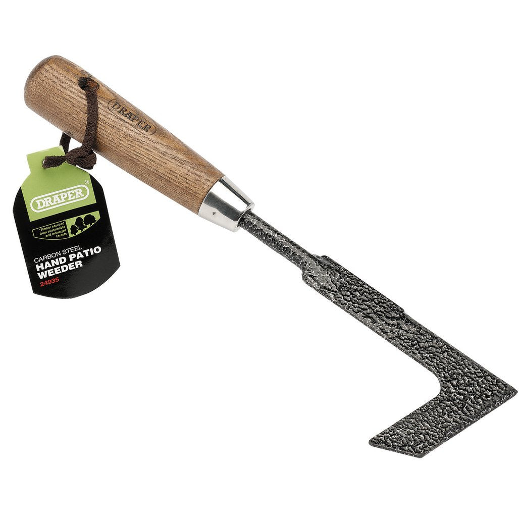 Draper Carbon Steel Heavy Duty Hand Patio Weeder with Ash Handle  24935