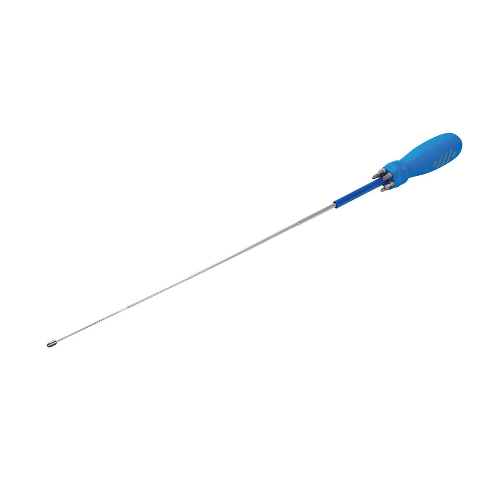 Silverline Multi-Bit Screwdriver with Telescopic Pick-Up Magnet 250547