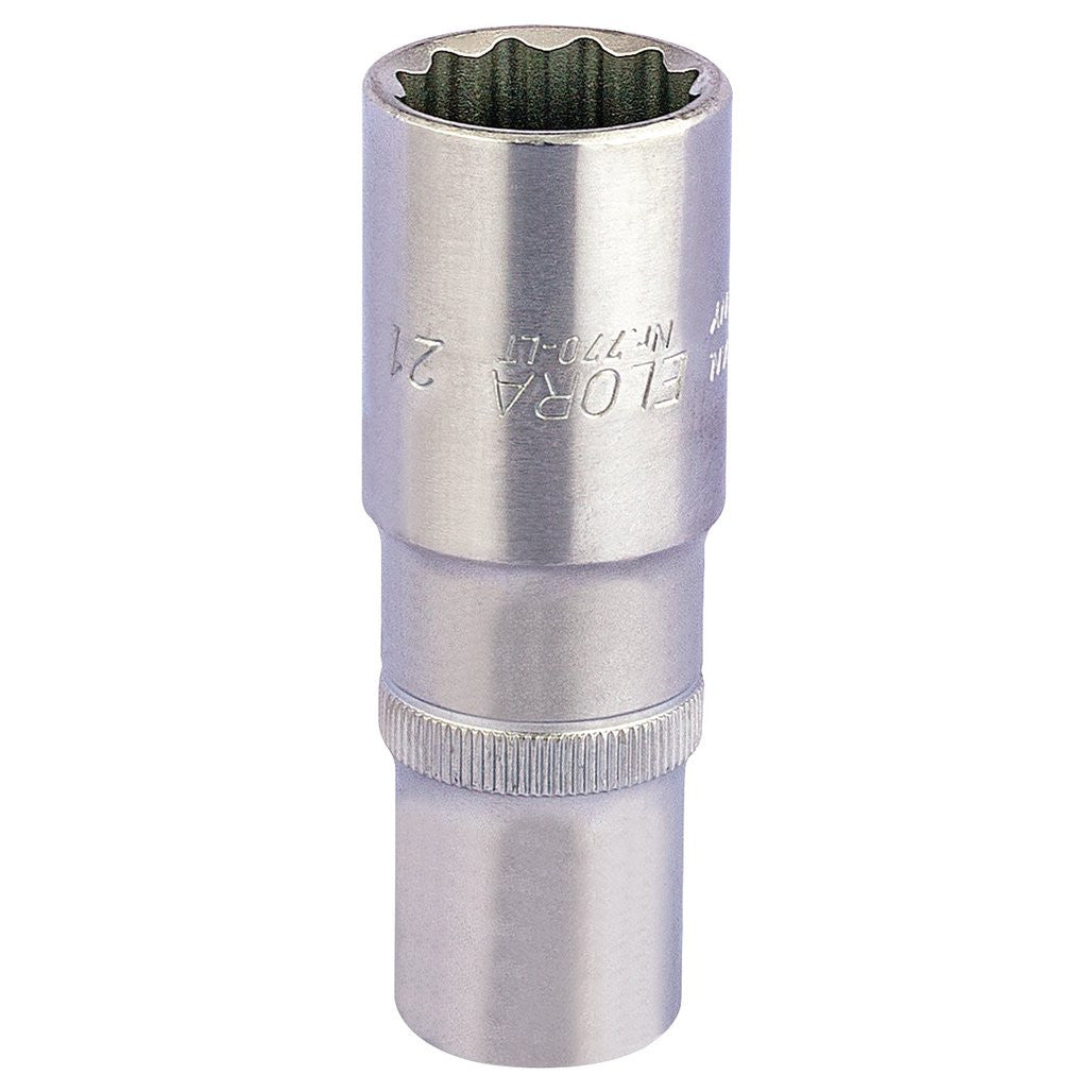 Draper Elora Deep Bi-Hexagon Socket, 1/2" Sq. Dr., 21mm  25135
