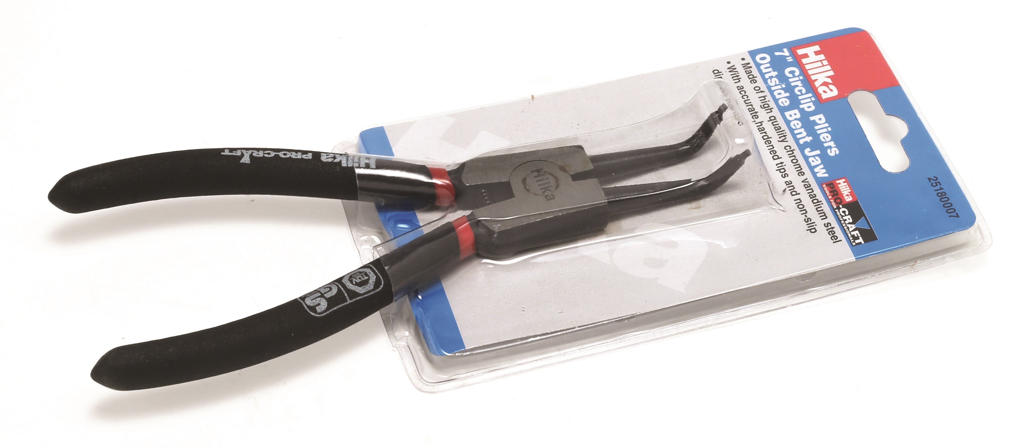 Hilka 7" Outside Bent Jaw Circlip Pliers 25180007