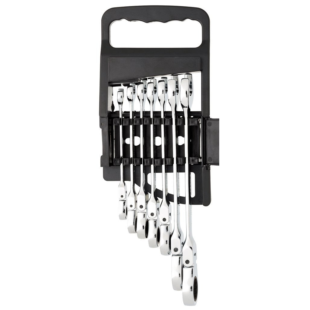 Draper HI-TORQ® Metric Flexible Head Ratcheting Combination Spanner Set (7 Piece)  25396