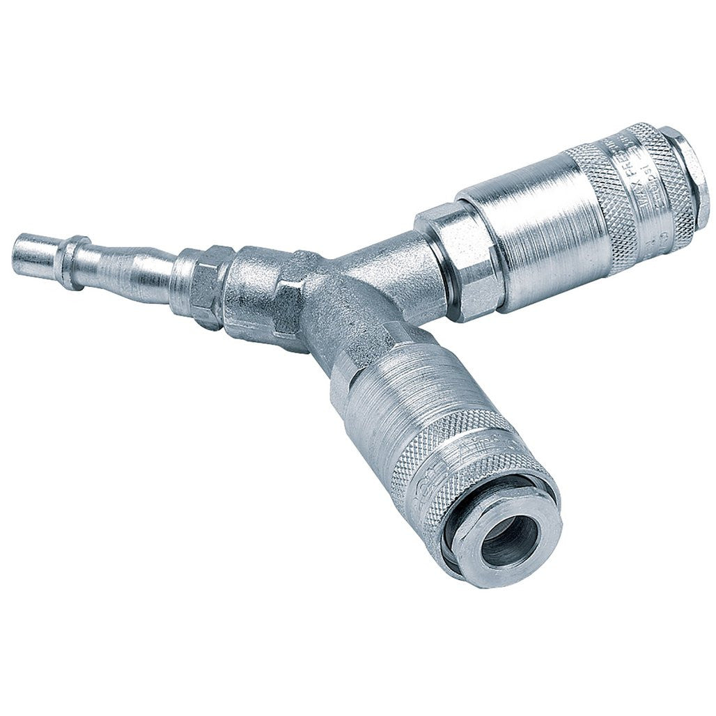 Draper PCL Twin Standard Coupling, 2 x Male Couplings, 1 x Tailpiece (Sold Loose)  25813