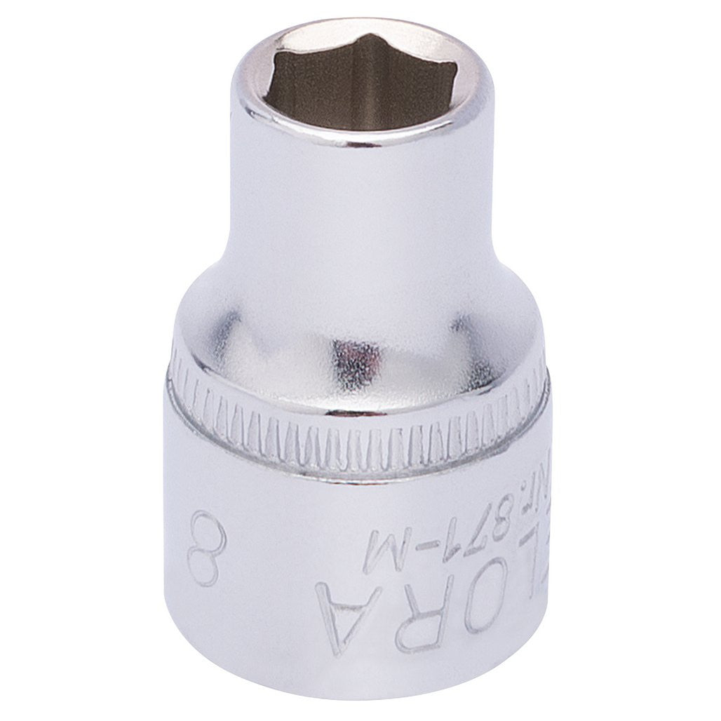 Draper Elora Hexagon Socket, 3/8" Sq. Dr., 8mm  25846