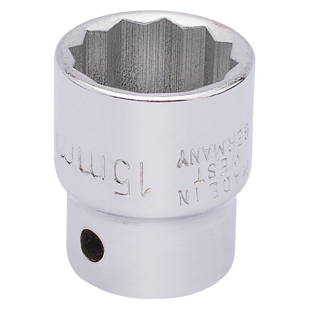 Draper Elora Bi-Hexagon Socket, 3/8" Sq. Dr., 15mm  25911