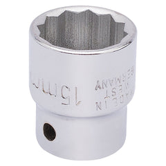 Draper Elora Bi-Hexagon Socket, 3/8" Sq. Dr., 15mm  25911