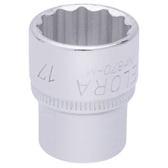 Draper Elora Bi-Hexagon Socket, 3/8" Sq. Dr., 17mm  25937