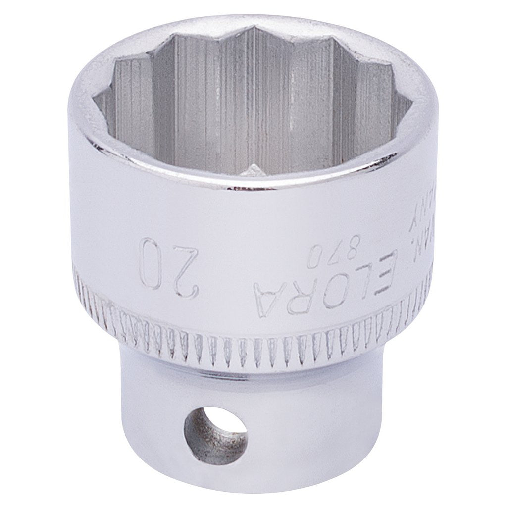 Draper Elora Bi-Hexagon Socket, 3/8" Sq. Dr., 20mm  25961