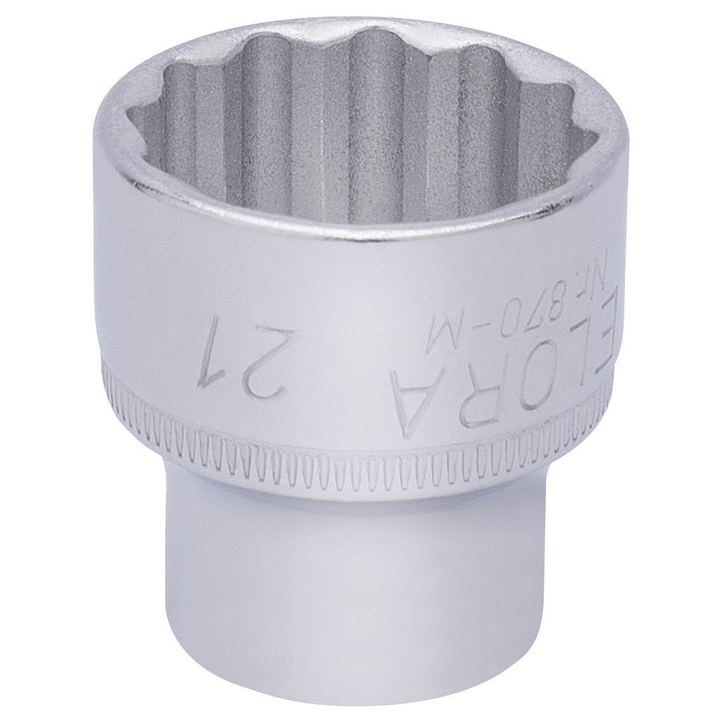 Draper Elora Bi-Hexagon Socket, 3/8" Sq. Dr., 21mm  25979