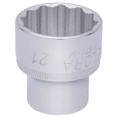 Draper Elora Bi-Hexagon Socket, 3/8" Sq. Dr., 21mm  25979