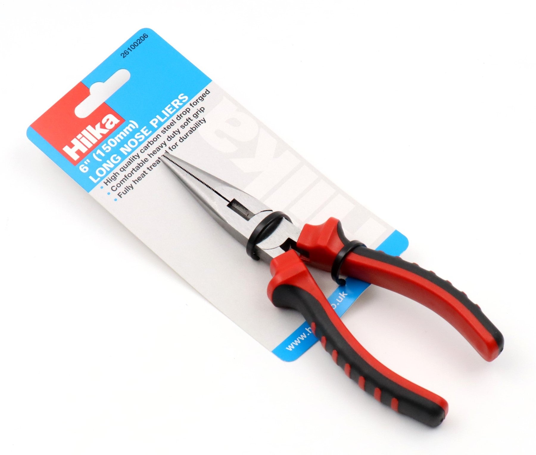 Hilka 6" (150mm) Long Nose Pliers Soft Grip 26100206
