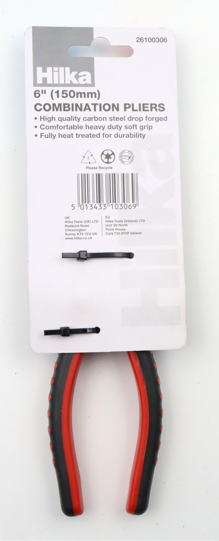 Hilka 6" (150mm) Combi Pliers Soft Grip 26100306