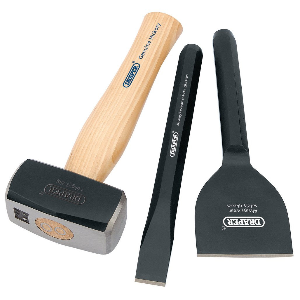 Draper Builders Kit with Hickory Handle (3 Piece)  26120