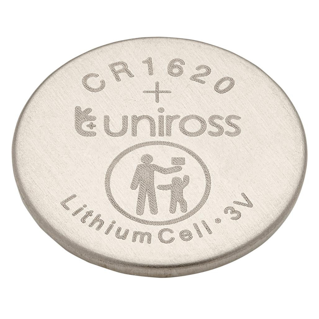 Draper Uniross Lithium Coin Cell CR1620 Batteries (Pack of 5)