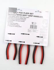 Hilka 3 pce Pliers Set with Soft Grip Handles 26303003