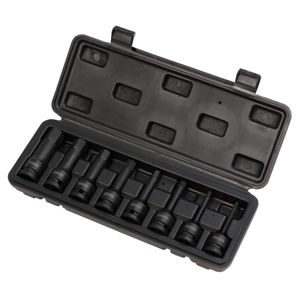 Draper Expert Impact Hex. Socket Bit Set, 1/2" Sq. Dr. (8 Piece)  26439