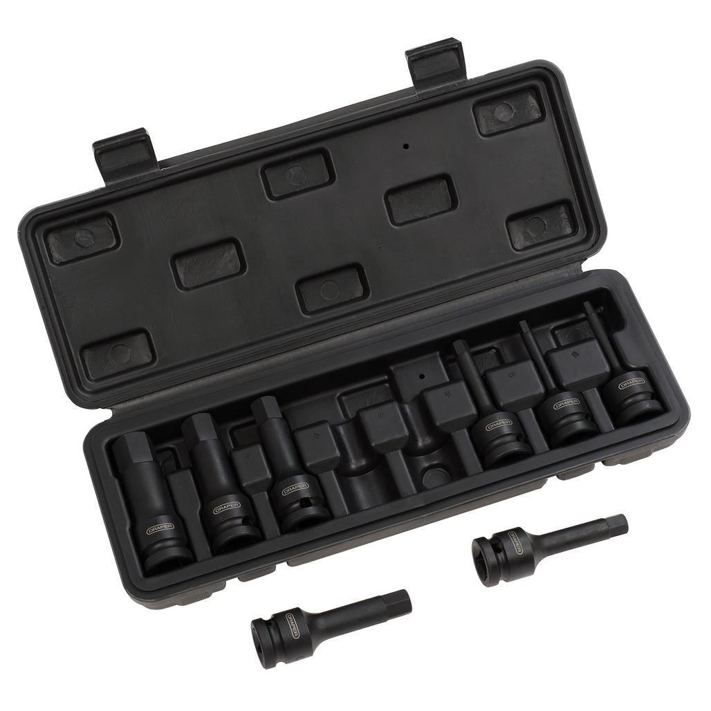 Draper Expert Impact Hex. Socket Bit Set, 1/2" Sq. Dr. (8 Piece)  26439