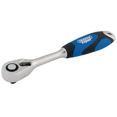 Draper Expert Soft Grip Reversible Ratchet, 1/4" Sq. Dr., 72 Tooth  26502