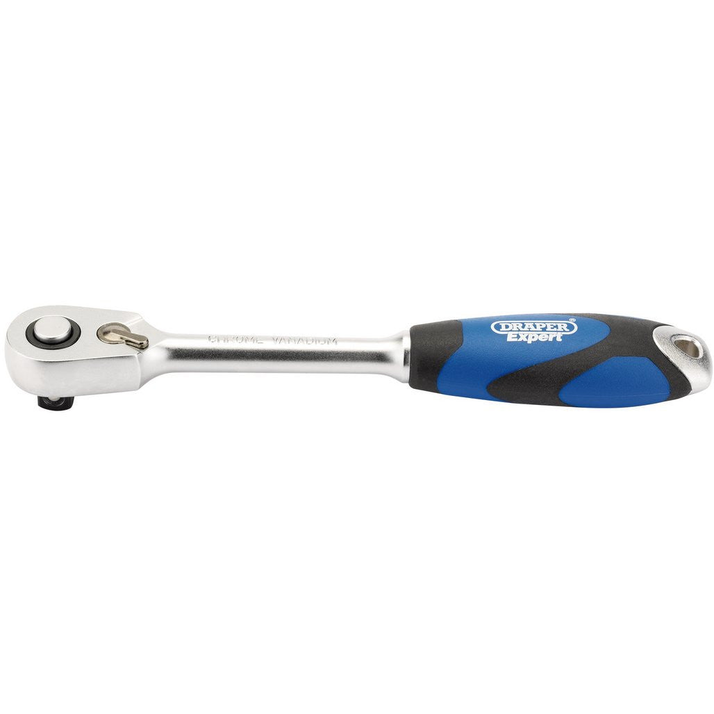 Draper Expert 60 Tooth Micro Head Reversible Soft Grip Ratchet, 3/8" Sq. Dr.  26515