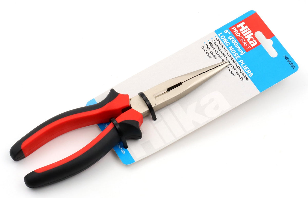 Hilka 8" (200mm) Heavy Duty Long Nose Pliers 26600008