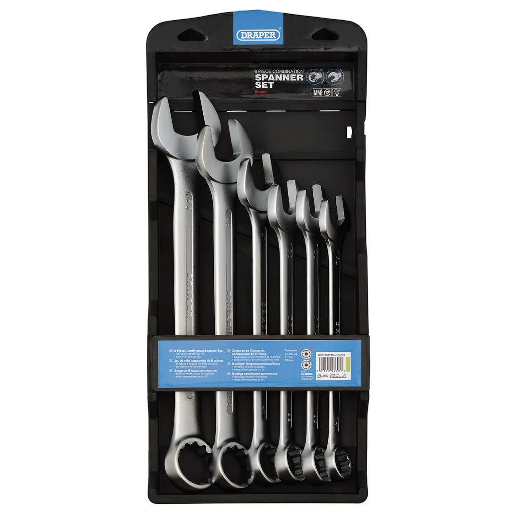Draper HI-TORQ® Metric Combination Spanner Set (6 Piece)  26695