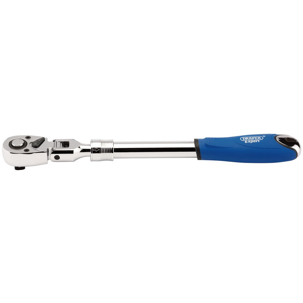 Draper Expert Flexible Head Extending Reversible Ratchet, 1/2" Sq. Dr., 72 Tooth  26817