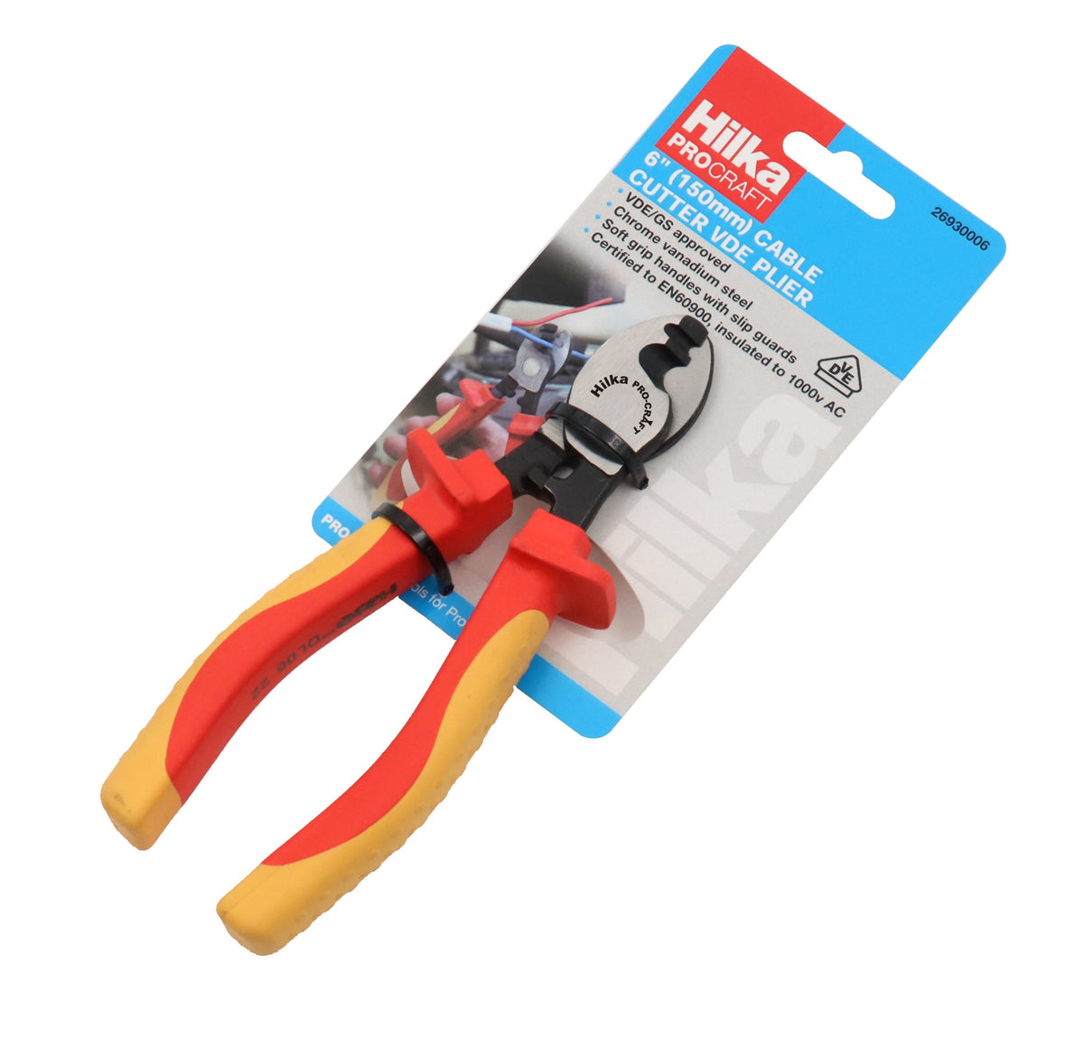 Hilka 6" (150mm) Cable Cutter VDE Pliers 26930006