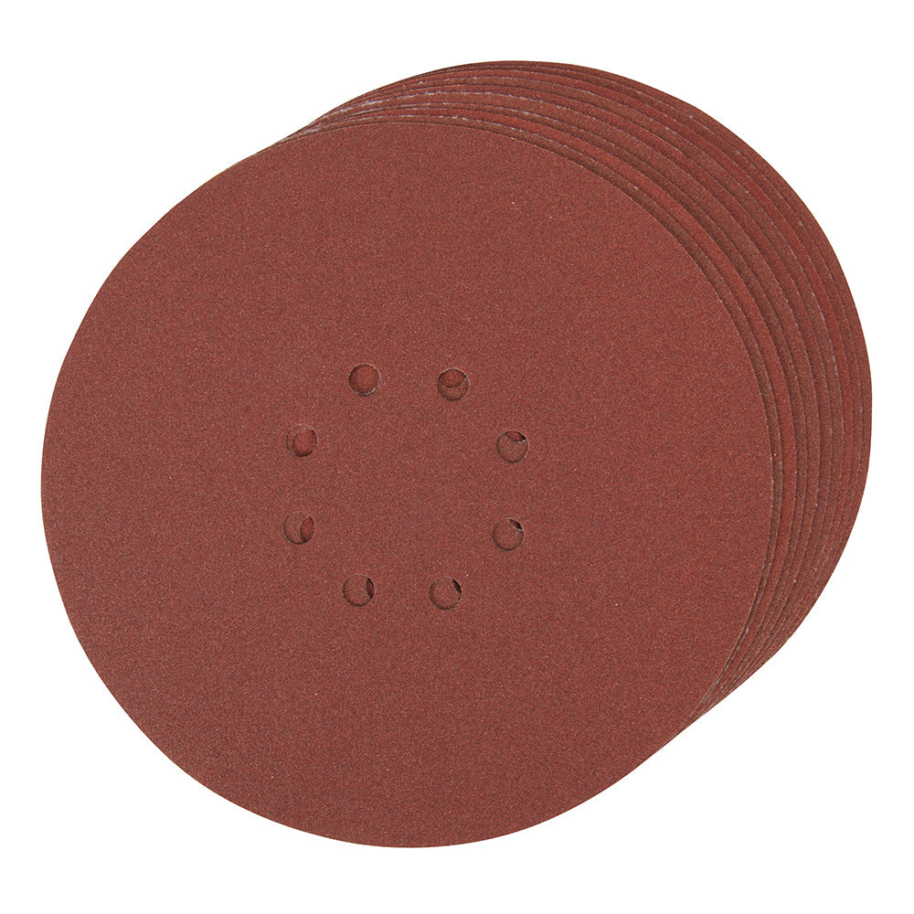 Silverline Hook & Loop Discs Punched 225mm 10pk 273151