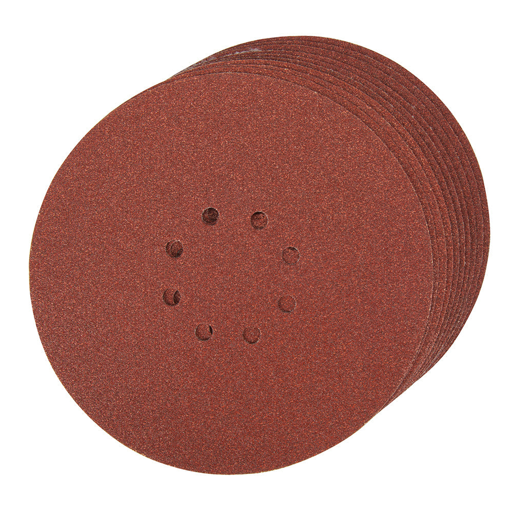 Silverline Hook & Loop Discs Punched 225mm 10pk 274762