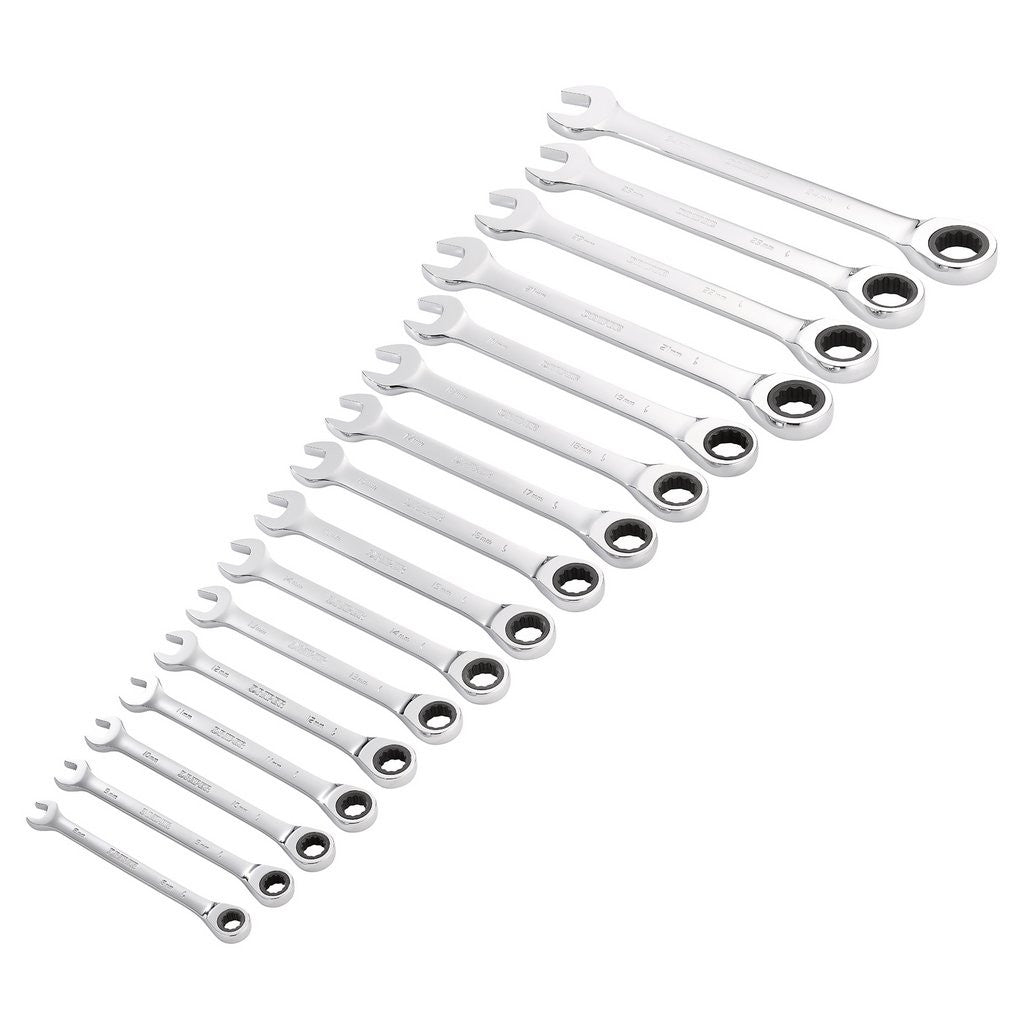 Draper HI-TORQ® Metric Ratchet Combination Spanner Set (16 Piece)  27690