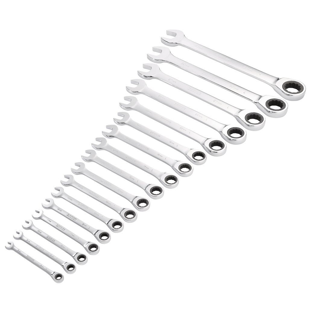 Draper HI-TORQ® Metric Ratchet Combination Spanner Set (17 Piece)  27691