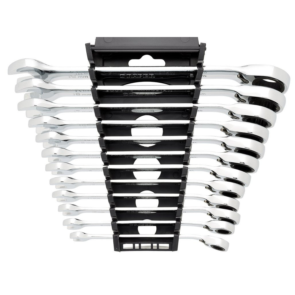 Draper HI-TORQ® Metric Reversible Ratchet Combination Spanner Set (12 Piece)  27692