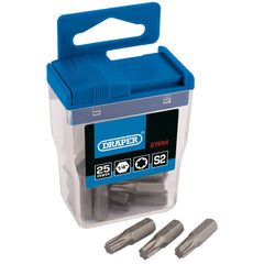 Draper TX-STAR® Long Insert Bits in Plastic Storage Case, T30 x 25mm (Pack of 20)  27694