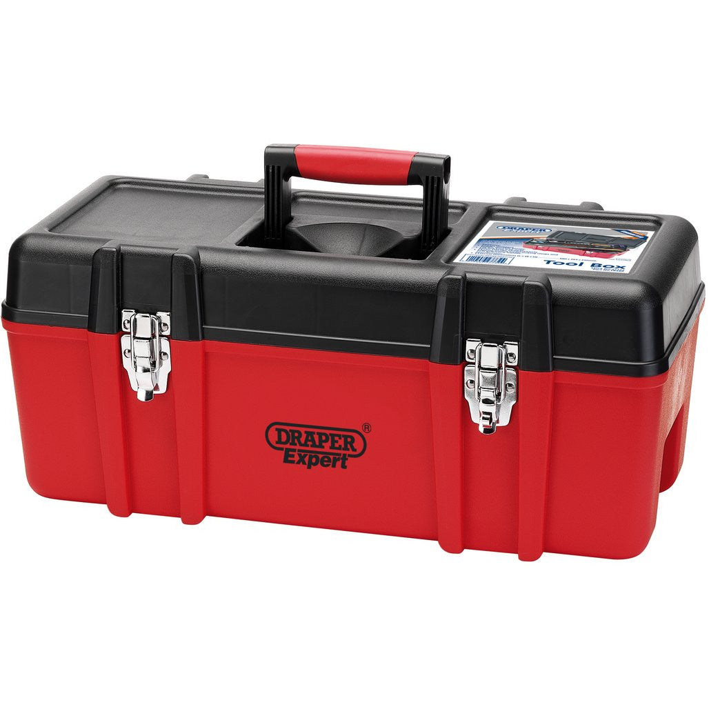 Draper Expert Plastic Tool Box with Tote Tray, 580mm  27732