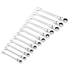 Draper HI-TORQ® Metric Flexible Head Ratchet Combination Spanner Set (12 Piece)  27733
