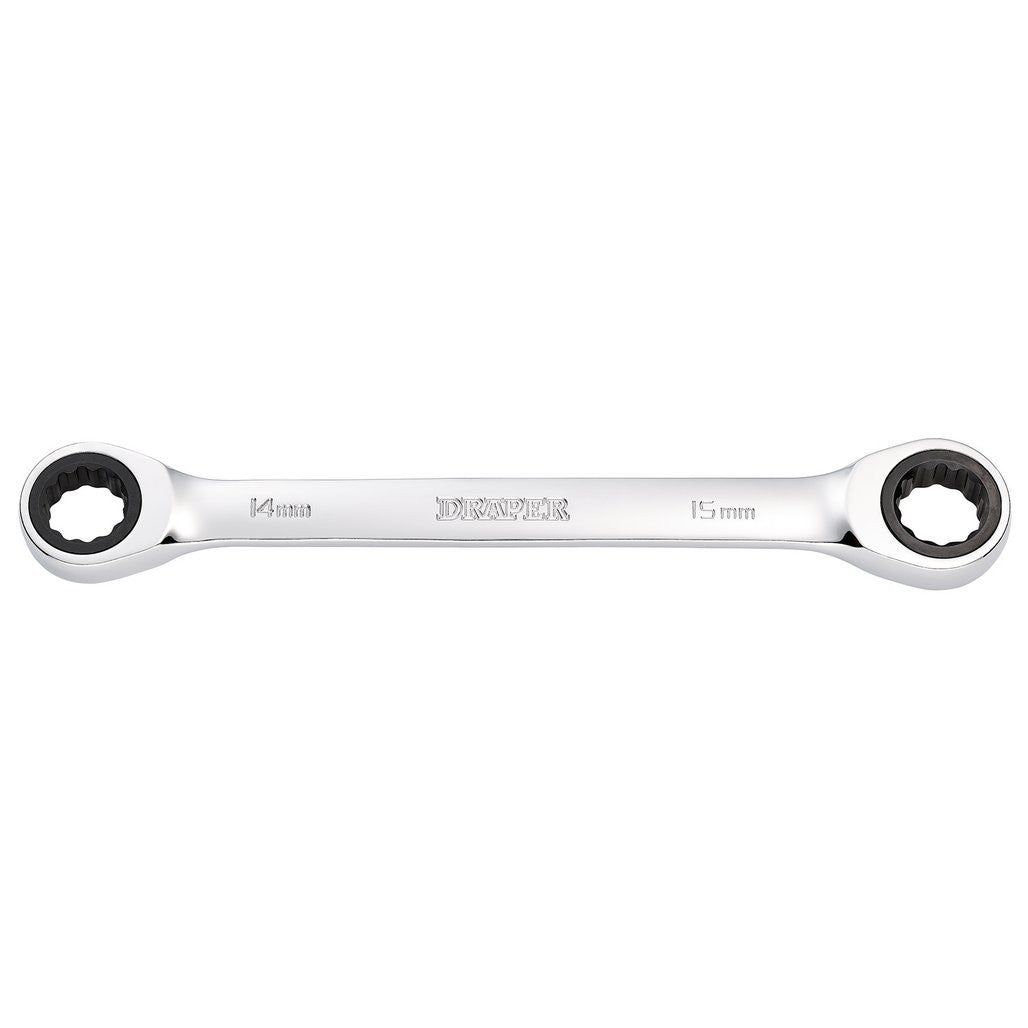 Draper HI-TORQ® Metric Double Ratchet Ring Spanner, 14 x 15mm  27738