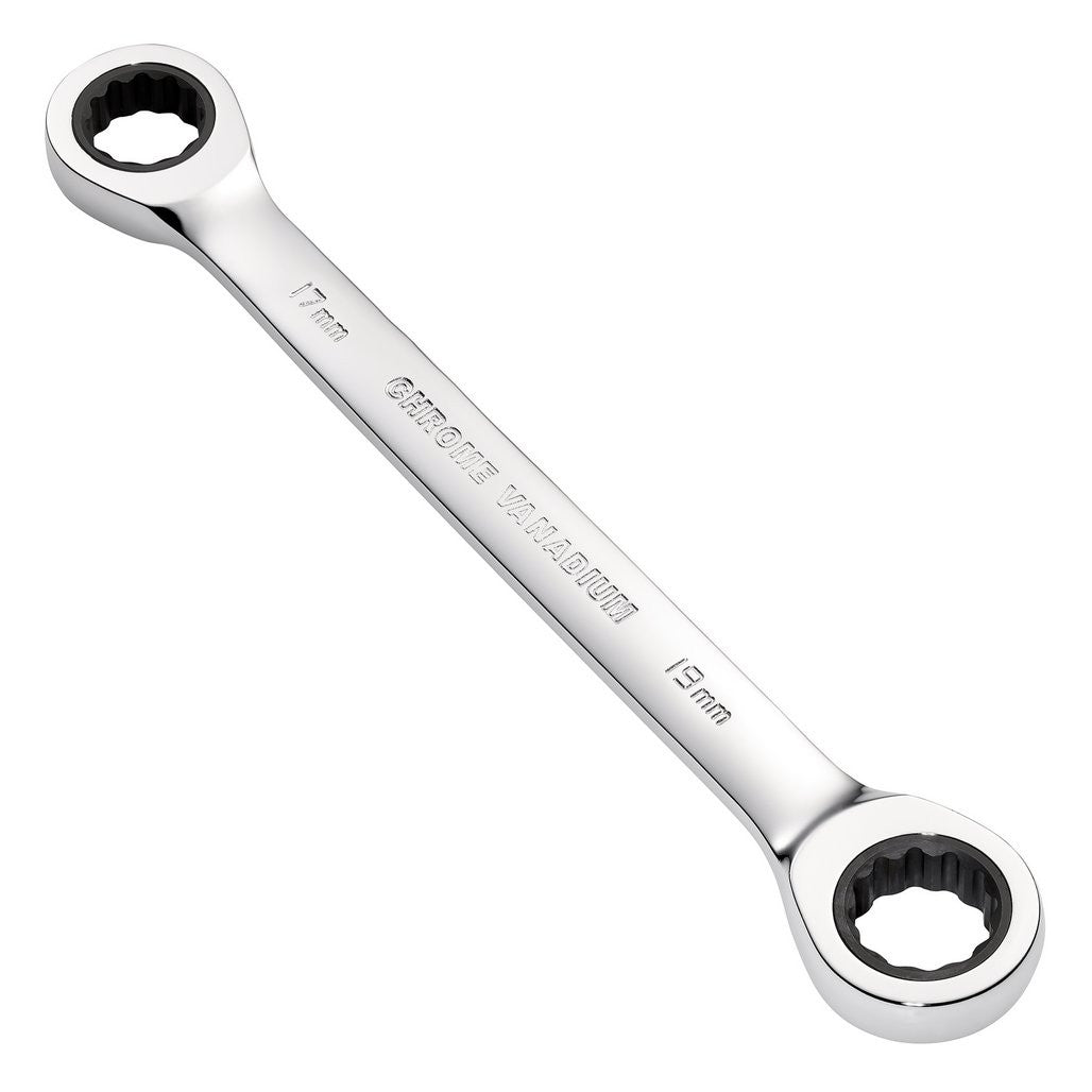 Draper HI-TORQ® Metric Double Ratchet Ring Spanner, 17 x 19mm  27740