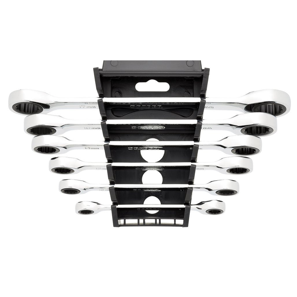 Draper HI-TORQ® Metric Double Ratchet Ring Spanner Set (6 Piece)  27741