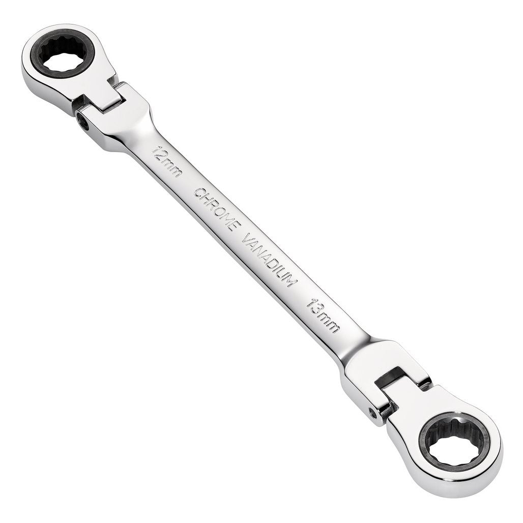 Draper HI-TORQ® Metric Flexible Head Double Ring Ratchet Spanner, 12 x 13mm  27746