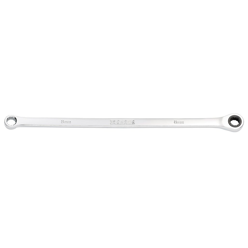 Draper HI-TORQ® Metric Extra-Long Double Ring Ratchet Spanner, 8mm  27765
