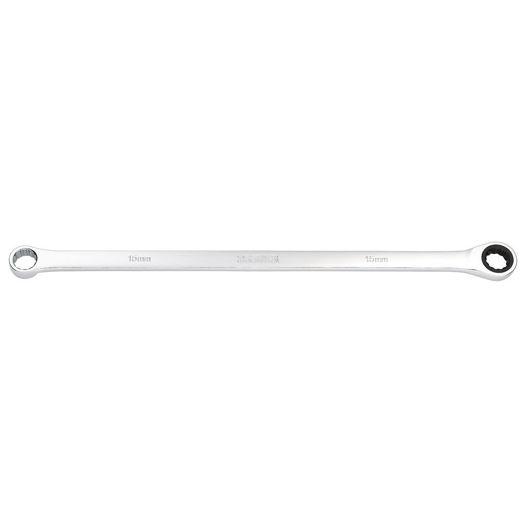 Draper HI-TORQ® Metric Extra-Long Double Ring Ratchet Spanner, 15mm  27771