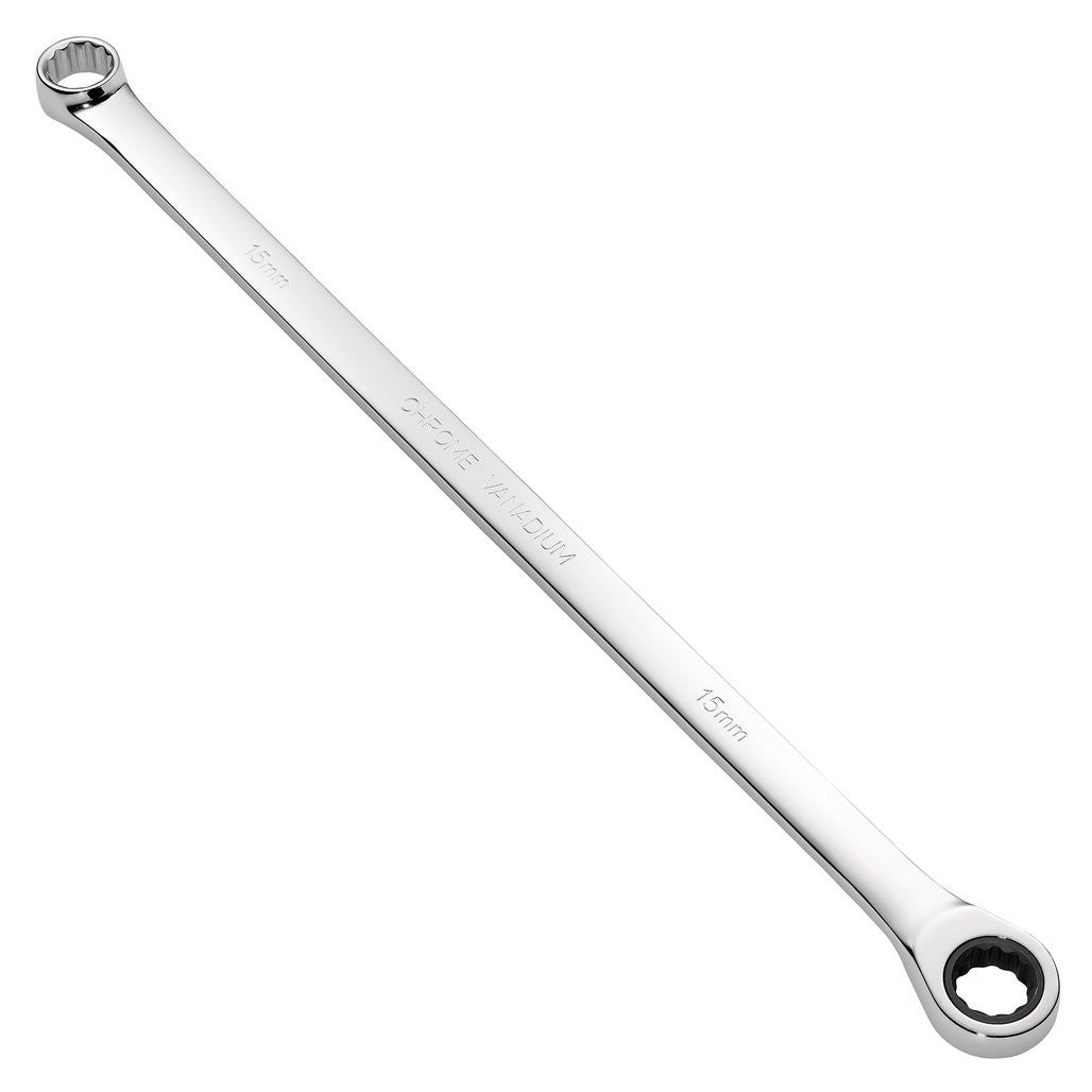 Draper HI-TORQ® Metric Extra-Long Double Ring Ratchet Spanner, 15mm  27771