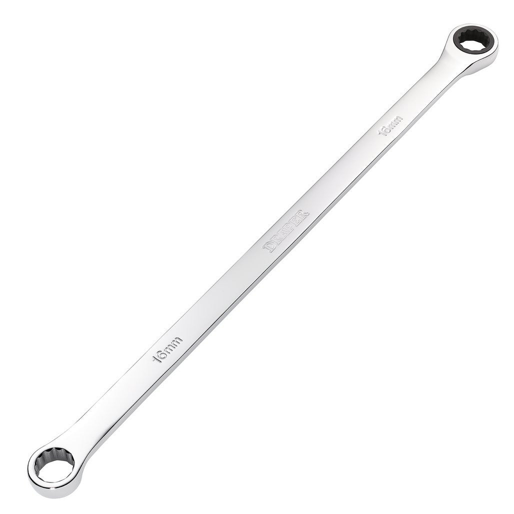 Draper HI-TORQ® Metric Extra-Long Double Ring Ratchet Spanner, 16mm  27773