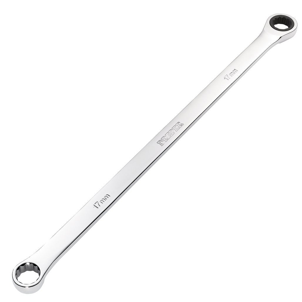 Draper HI-TORQ® Metric Extra-Long Double Ring Ratchet Spanner, 17mm  27774