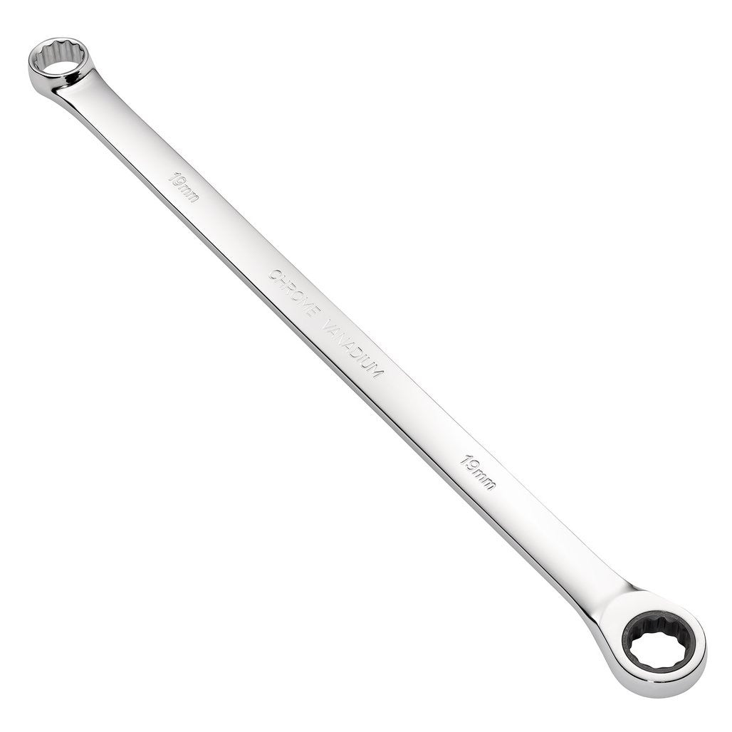 Draper HI-TORQ® Metric Extra-Long Double Ring Ratchet Spanner, 19mm  27777