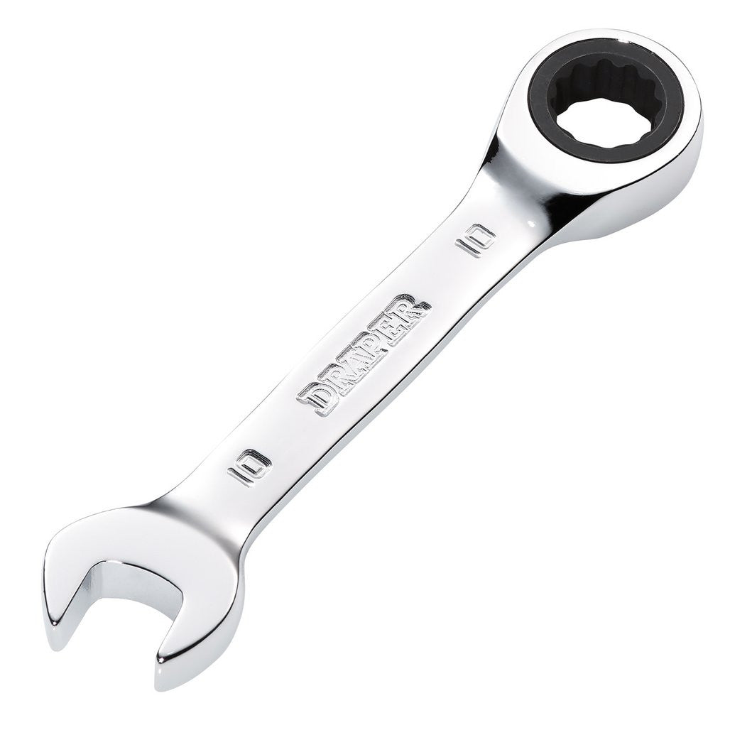 Draper HI-TORQ® Metric Stubby Ratchet Combination Spanner, 10mm  27865
