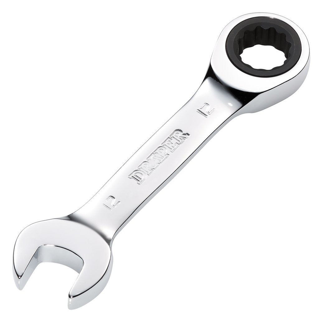 Draper HI-TORQ® Metric Stubby Ratchet Combination Spanner, 12mm  27890