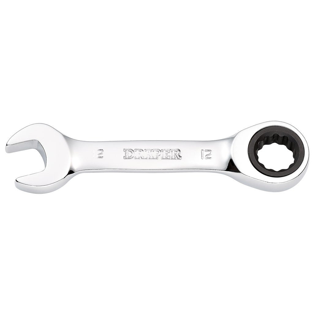 Draper HI-TORQ® Metric Stubby Ratchet Combination Spanner, 12mm  27890