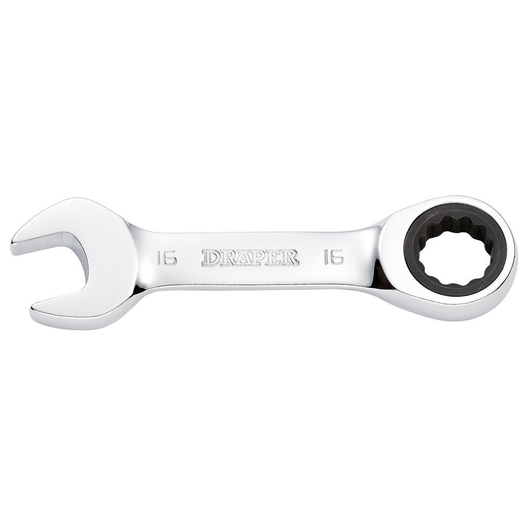 Draper HI-TORQ® Metric Stubby Ratchet Combination Spanner, 16mm  27911