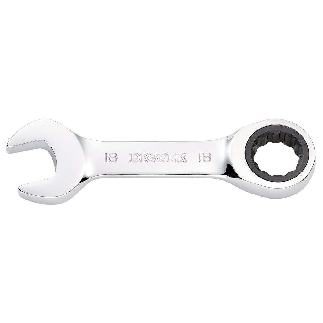 Draper HI-TORQ® Metric Stubby Ratchet Combination Spanner, 18mm  27915