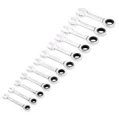 Draper HI-TORQ® Metric Stubby Ratchet Combination Spanner Set (12 Piece)  27931